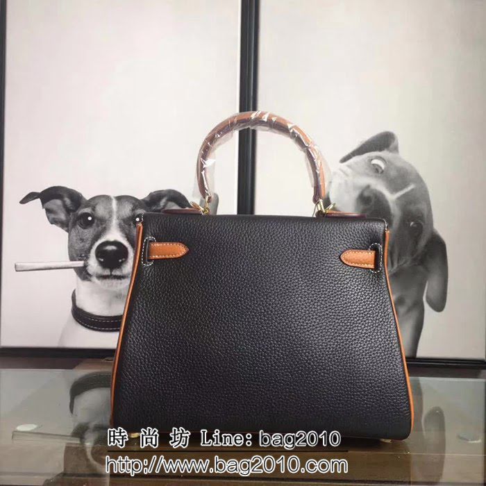 愛馬仕Hermes 頭層牛皮配色爆款凱莉包 時尚手提包 0AM1449
